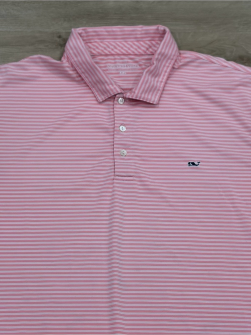 Vineyard Vines Shirt Mens XXL Pink Kennedy Stripe Sankaty Performance Polo Whale